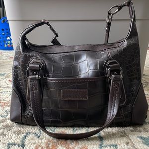 Nine West Faux Crocodile Handbag